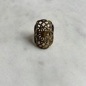 Vintage | Brass Sacred Geometry Ring | 7/8